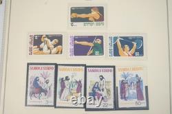 COLLECTION DE TIMBRES SAMOA DES ANNÉES 1950 À 1980, PLUS DE 375 TIMBRES, MAJORITÉ NEUF SANS CHARNIÈRE DANS UN ALBUM