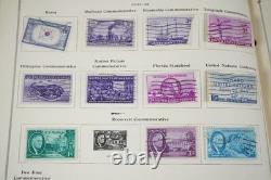 COLLECTION DES ÉTATS-UNIS ET DU MONDE DES ANNÉES 1940 DE PLUS DE 1 200 TIMBRES NEUFS ET USAGÉS DANS UN ALBUM SCOTT
