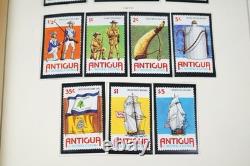 COLLECTION MONDIALE DE TIMBRES A/V DES ANNÉES 1970 DE PLUS DE 600 TIMBRES PRINCIPALEMENT NEUFS RANGÉS DANS UN ALBUM SCOTT