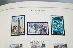 COLLECTION MONDIALE DE TIMBRES A/V DES ANNÉES 1970 DE PLUS DE 600 TIMBRES PRINCIPALEMENT NEUFS RANGÉS DANS UN ALBUM SCOTT