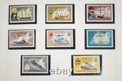 COLLECTION MONDIALE DE TIMBRES DES ANNÉES 1920 À 1970, PLUS DE 850 TIMBRES NEUFS ET USAGÉS STOCKÉS DANS UN ALBUM A-K
