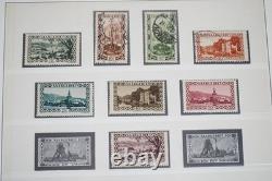 COLLECTION SAAR 1920-1950 DE PLUS DE 125 TIMBRES NEUFS ET USAGÉS DANS UN ALBUM LINDNER