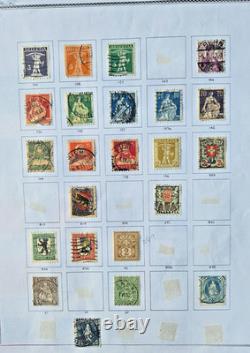 COLLECTION SUISSE – 1 000 timbres neufs et oblitérés, 1862-2000, 62 pages d’album