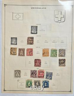 COLLECTION SUISSE – 1 000 timbres neufs et oblitérés, 1862-2000, 62 pages d’album