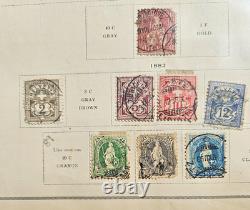 COLLECTION SUISSE – 1 000 timbres neufs et oblitérés, 1862-2000, 62 pages d’album
