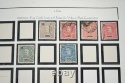 COLONIES DU PORTUGAL ANNÉES 1880-1910 COLLECTION DE 350 TIMBRES NEUFS ET OBLITÉRÉS SUR FEUILLES D'ALBUM