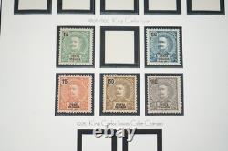 COLONIES DU PORTUGAL ANNÉES 1880-1910 COLLECTION DE 350 TIMBRES NEUFS ET OBLITÉRÉS SUR FEUILLES D'ALBUM