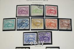 COREE TCHÉCOSLOVAQUE 1910-1940 COLLECTION DE PLUS DE 550 TIMBRES NEUFS ET USAGÉS DANS UN ALBUM SCOTT