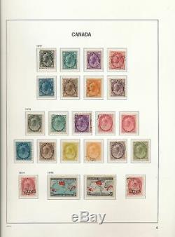 Canada 1851/1969 M & U Davo Album Imprimé Sans Charnière (400+) Gm27