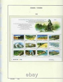 Canada- Collection Massive 1980-1999-album Schaubek- Binder/poussière Couverture/300$cad