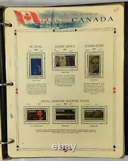 Canada Magnifique Collection De Timbres 1969-1977 Hinged/mounted In A White Ace Album