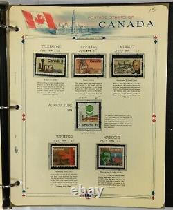 Canada Magnifique Collection De Timbres 1969-1977 Hinged/mounted In A White Ace Album