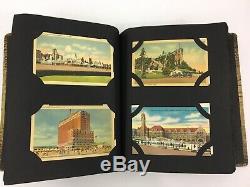 Carte Postale Album Collection Vintage 190 Cartes Places Lot Ephemera Timbres Carte Postale
