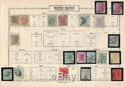 Chine + Hong-kong 1862/1954 Petit Utilisé Collection Sur Old Album Pages CV 1430