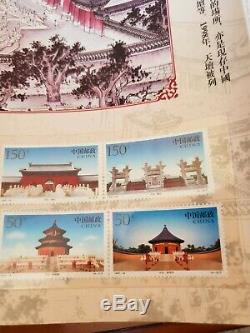 Chine Soie Stamp Album De Impression Pékin Mint Collection De Timbres