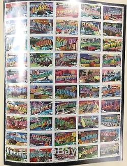 Collection Bj Stamps United States, 1977-2004, Mnh, Albums 2-scott. Viser 845 $ +