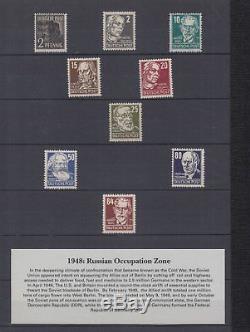Collection D'occupation Russe De L'allemagne 1945-1948 Dans Un Album
