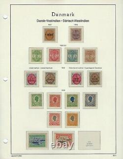 Collection Danish West Indies (dwi) Sur Les Pages D'album Sans Charnières Du Phare