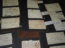 Collection De 91 Enveloppes Anciennes De L'histoire Postale Fronts Incl Mulready Front Etc