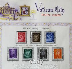 Collection De Timbres À La Menthe Vaticane En Album D'as Blanc