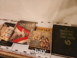 Collection De Timbres Anciens Avec 3 Albums De Timbres Et De Nombreux Timbres En Vrac Us Et Dans Le Monde Entier