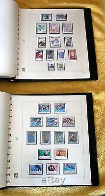 Collection De Timbres Commémoratifs Des États-unis 1938-1999 Mint Dans Des Albums Safe, Presque Complet