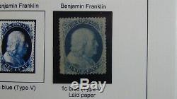 Collection De Timbres Des États-unis Dans Un Album En Couleurs C. Diaz Avec Environ 105 Timbres