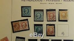 Collection De Timbres Des Pays-bas Dans L'album Schaubek À 65 Avec Environ 550 Timbres Classiques