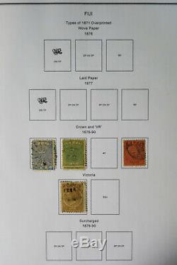 Collection De Timbres Fidji Clean Des Années 1800 Aux Années 1980 Dans Un Album Spécialisé