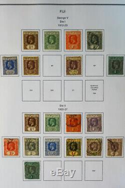 Collection De Timbres Fidji Clean Des Années 1800 Aux Années 1980 Dans Un Album Spécialisé