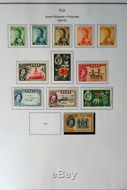 Collection De Timbres Fidji Clean Des Années 1800 Aux Années 1980 Dans Un Album Spécialisé