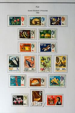 Collection De Timbres Fidji Clean Des Années 1800 Aux Années 1980 Dans Un Album Spécialisé