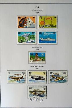 Collection De Timbres Fidji Clean Des Années 1800 Aux Années 1980 Dans Un Album Spécialisé