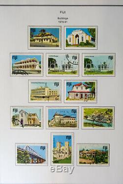 Collection De Timbres Fidji Clean Des Années 1800 Aux Années 1980 Dans Un Album Spécialisé