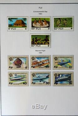 Collection De Timbres Fidji Clean Des Années 1800 Aux Années 1980 Dans Un Album Spécialisé