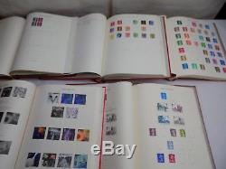 Collection De Timbres GB Éditions Décimales Qeii De 1971 À 2004, Amende De 5 Albums Rouges De Windsor
