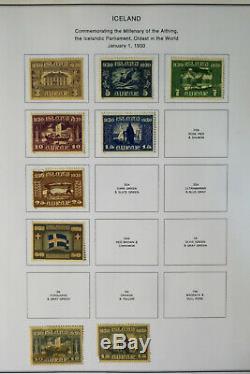 Collection De Timbres Solides De L'islande Des Années 1800 Aux Années 1990 Dans Un Album Spécialisé