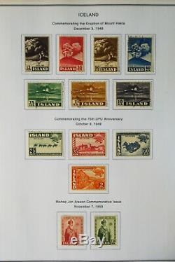 Collection De Timbres Solides De L'islande Des Années 1800 Aux Années 1990 Dans Un Album Spécialisé