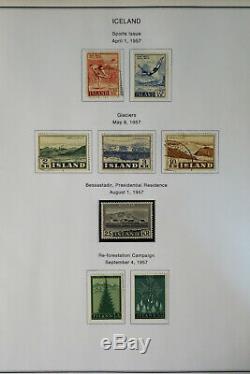 Collection De Timbres Solides De L'islande Des Années 1800 Aux Années 1990 Dans Un Album Spécialisé