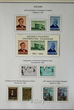 Collection De Timbres Solides De L'islande Des Années 1800 Aux Années 1990 Dans Un Album Spécialisé