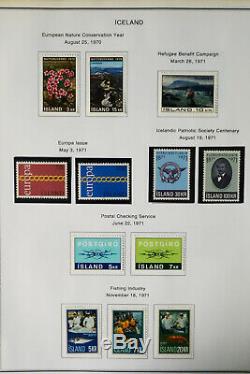 Collection De Timbres Solides De L'islande Des Années 1800 Aux Années 1990 Dans Un Album Spécialisé