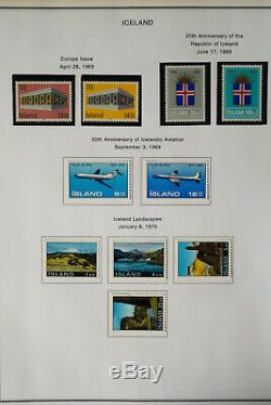 Collection De Timbres Solides De L'islande Des Années 1800 Aux Années 1990 Dans Un Album Spécialisé