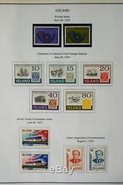 Collection De Timbres Solides De L'islande Des Années 1800 Aux Années 1990 Dans Un Album Spécialisé