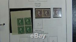 Collection De Timbres USA En 3 Bague Album Blanc Ace Avec Est. 457 Stamps'54