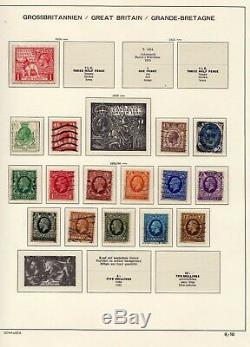 Collection Grande Bretagne Uk Schaubek 1840 1969 Album + Couverture + Timbres En Vrac Acheter