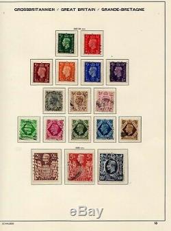 Collection Grande Bretagne Uk Schaubek 1840 1969 Album + Couverture + Timbres En Vrac Acheter