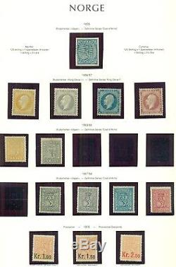 Collection Norvège 1855-1990, Dans Un Album Spécialisé Lighthouse Nh, Scott 14 022 $