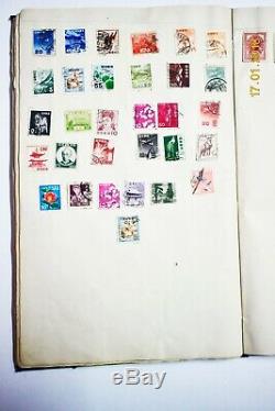 Collection Old Stamp Dans Le Monde Entier 100 500 Tres Vieux Album Avec Oblitérés