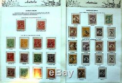 Collection Pré-décimale Dans Un Album Hingeless 7 Seas 395 Timbres