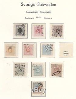 Collection Suédoise Dans Lighthouse Album Hingeless 1855-1969, Tout À Fait Complet
